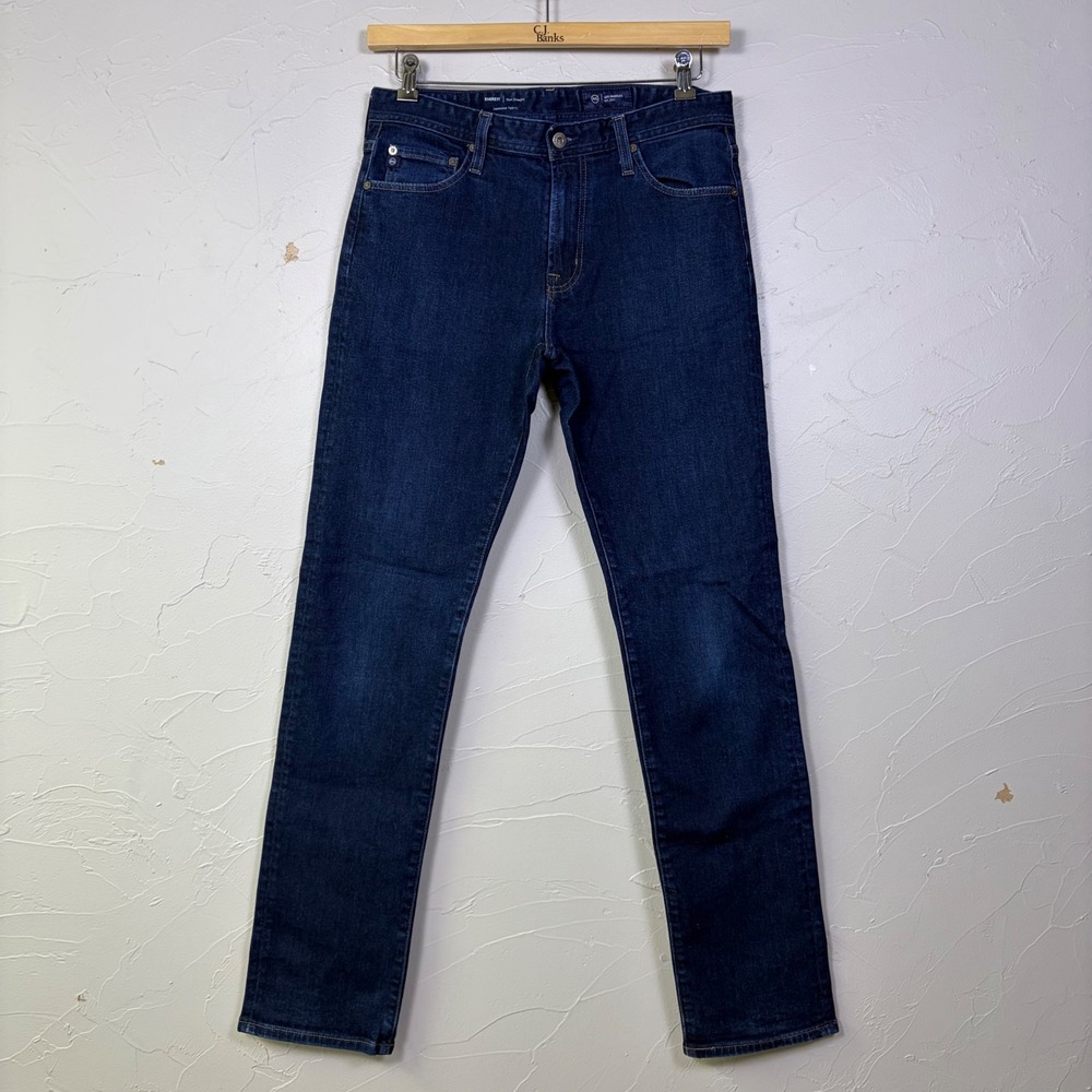 AG Adriano Goldschmied Everett Slim Straight Mens 32 Dark Wash Japanese Denim